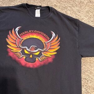 Harley-Davidson Skull Lewiston, ID Black Graphic T-Shirt